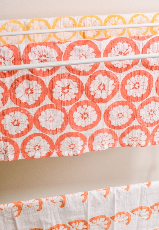 Tangy Textiles: Citrus Stamped Towels